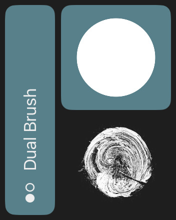 Dual brush settings selector in the sidebar