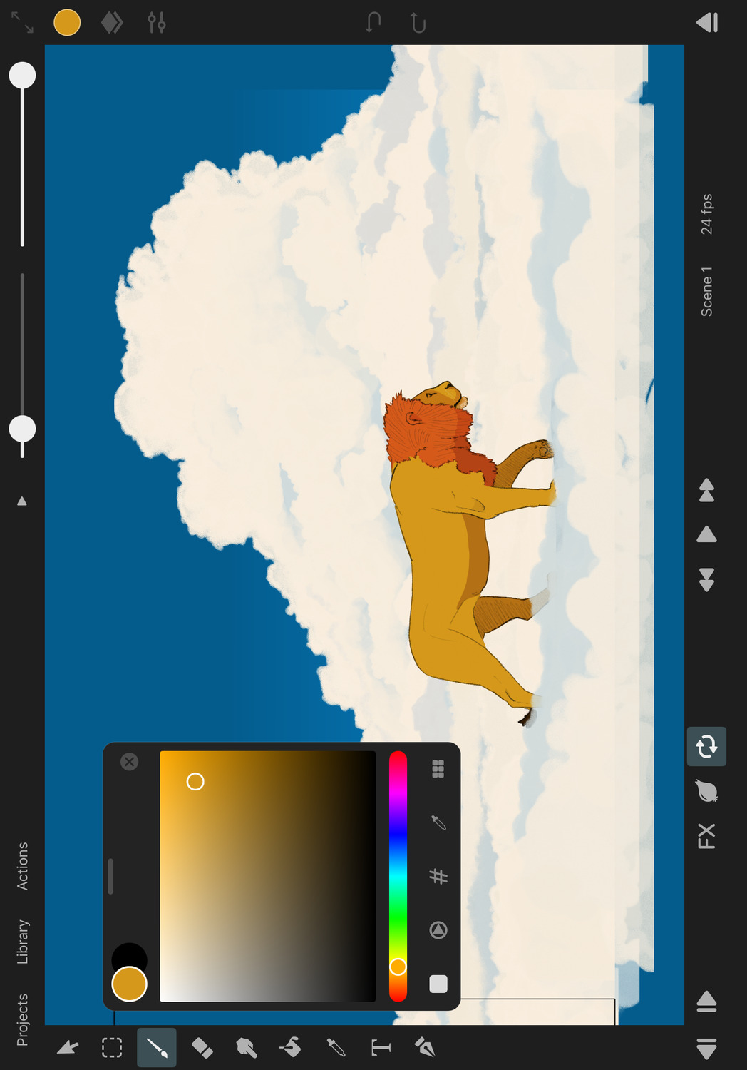 Floating color picker