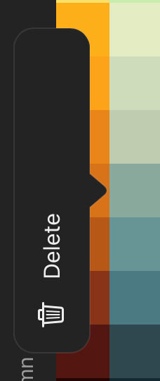 Color palette delete option