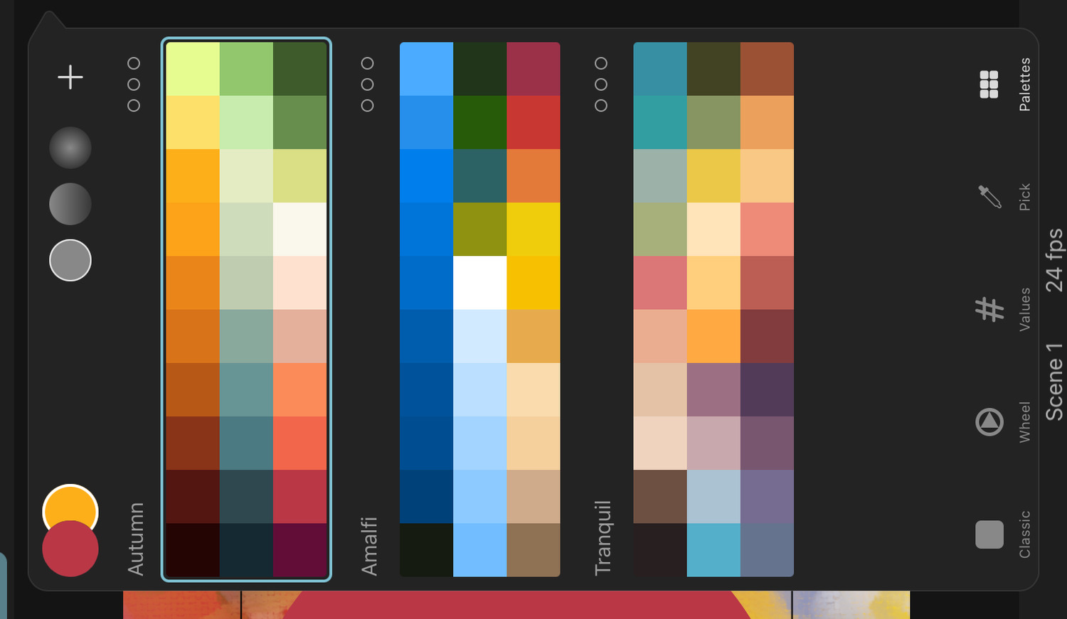 Color palette library