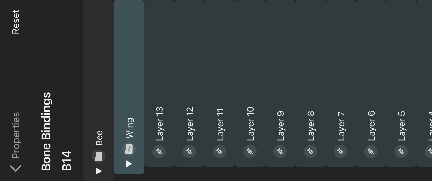 Bone bindings inspector