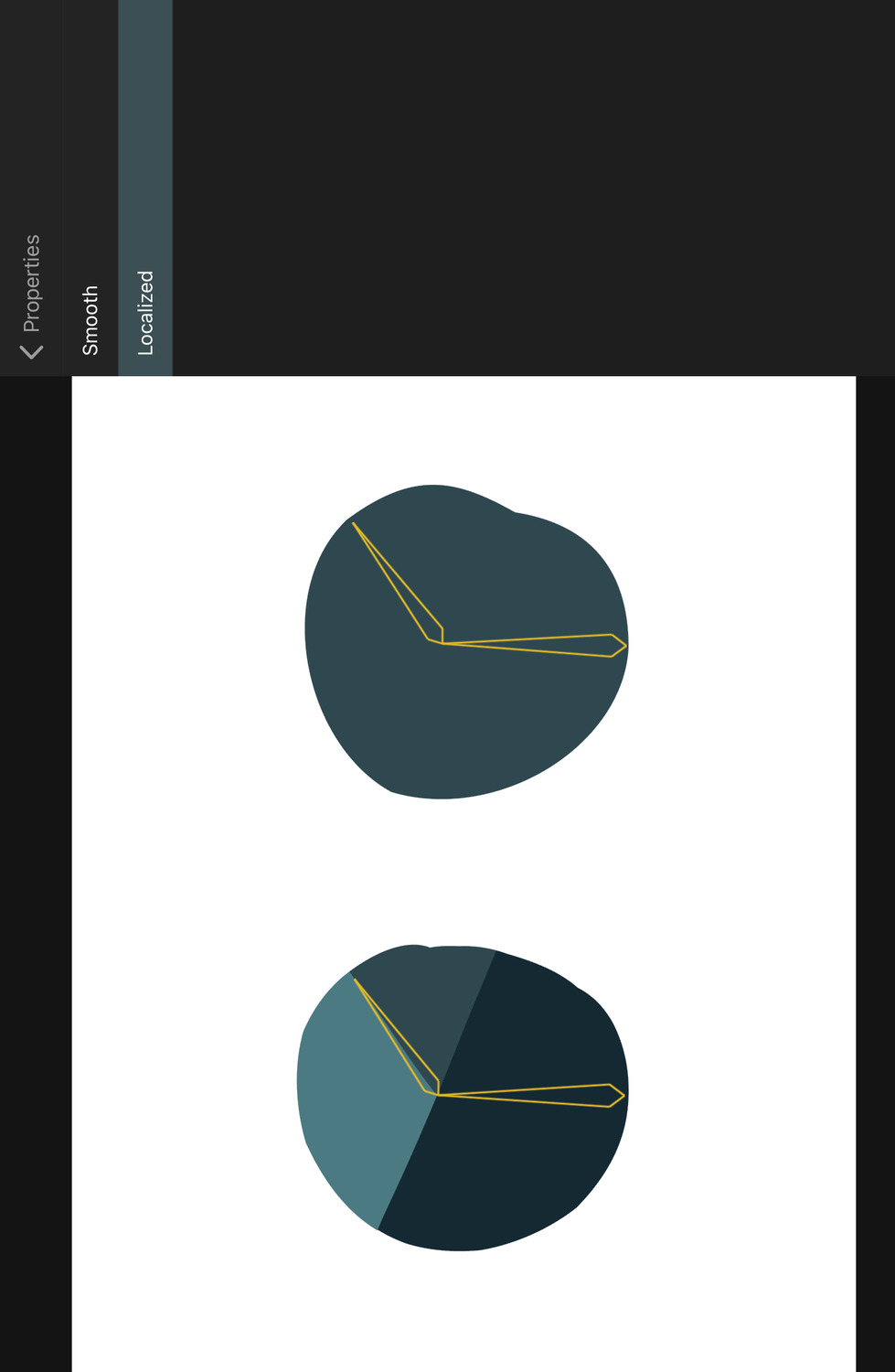 Vector skinning mode localized