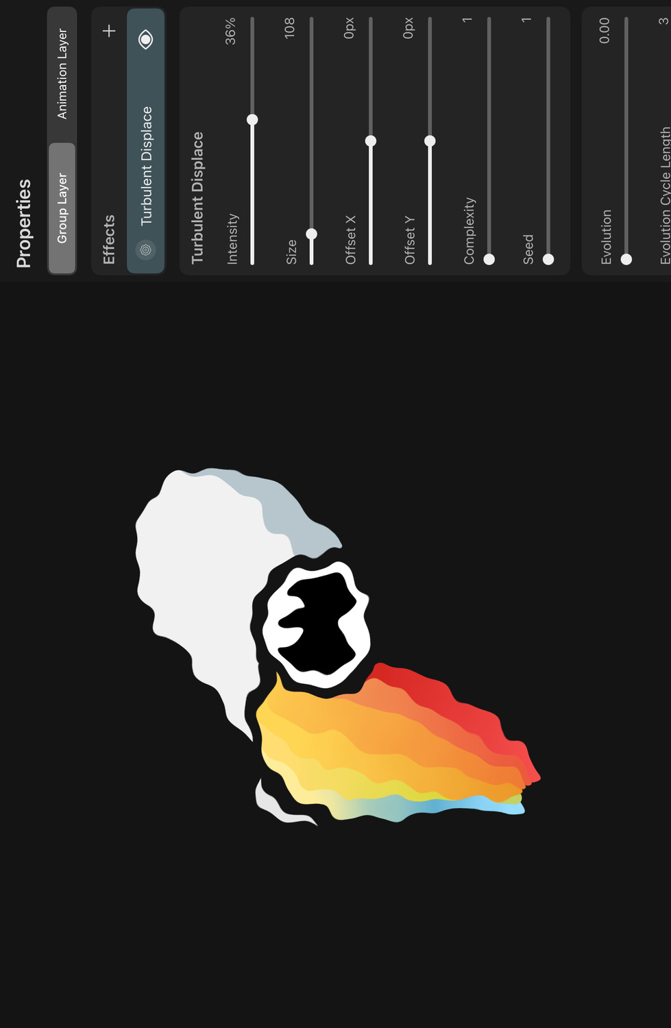 Turbulent Displace effect