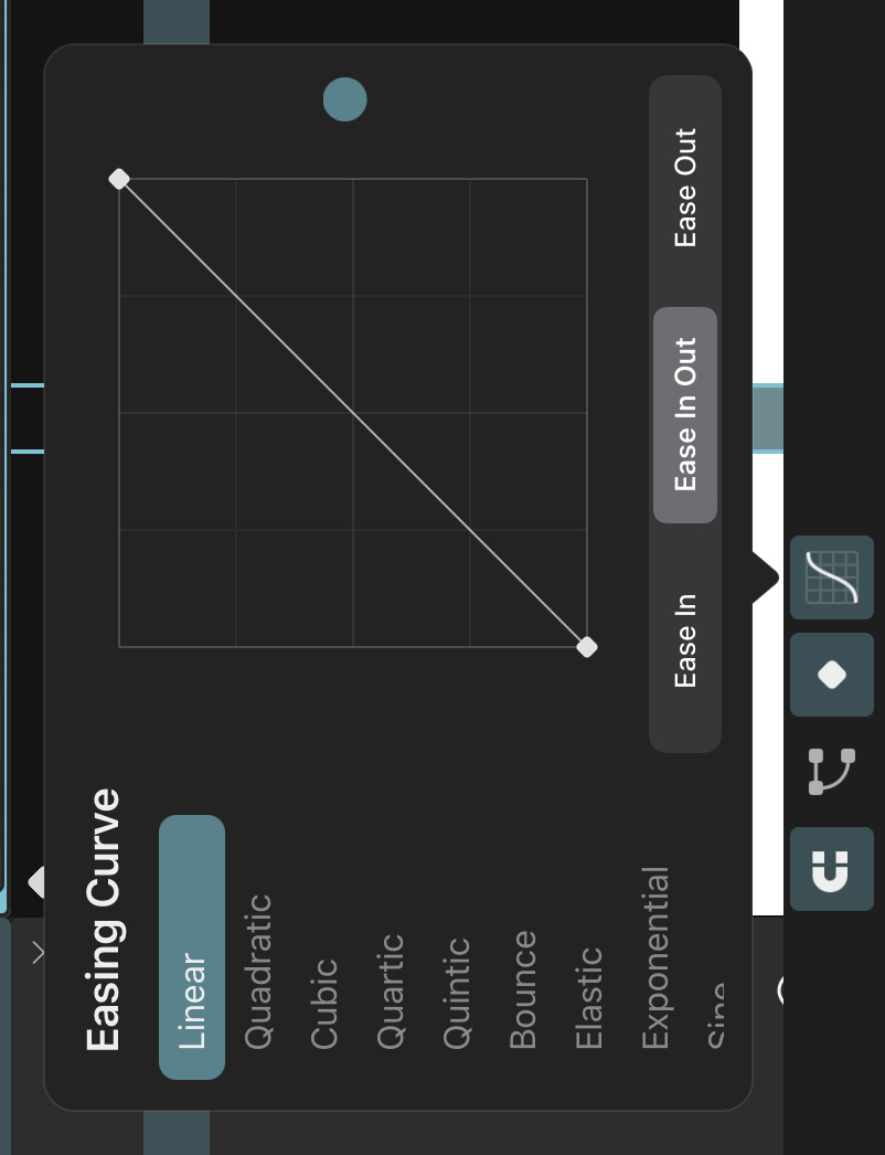 Linear easing curve