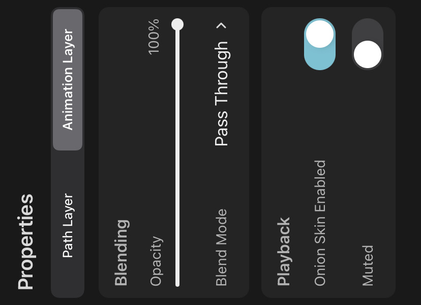 Animation layer properties