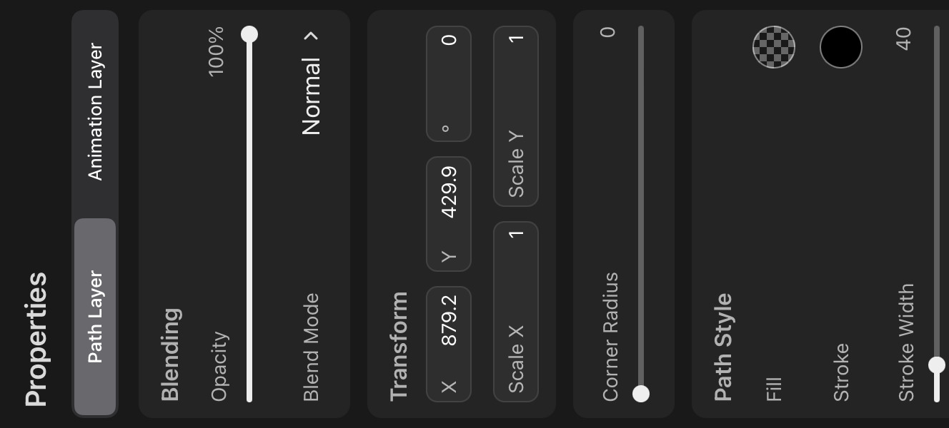 Path layer properties