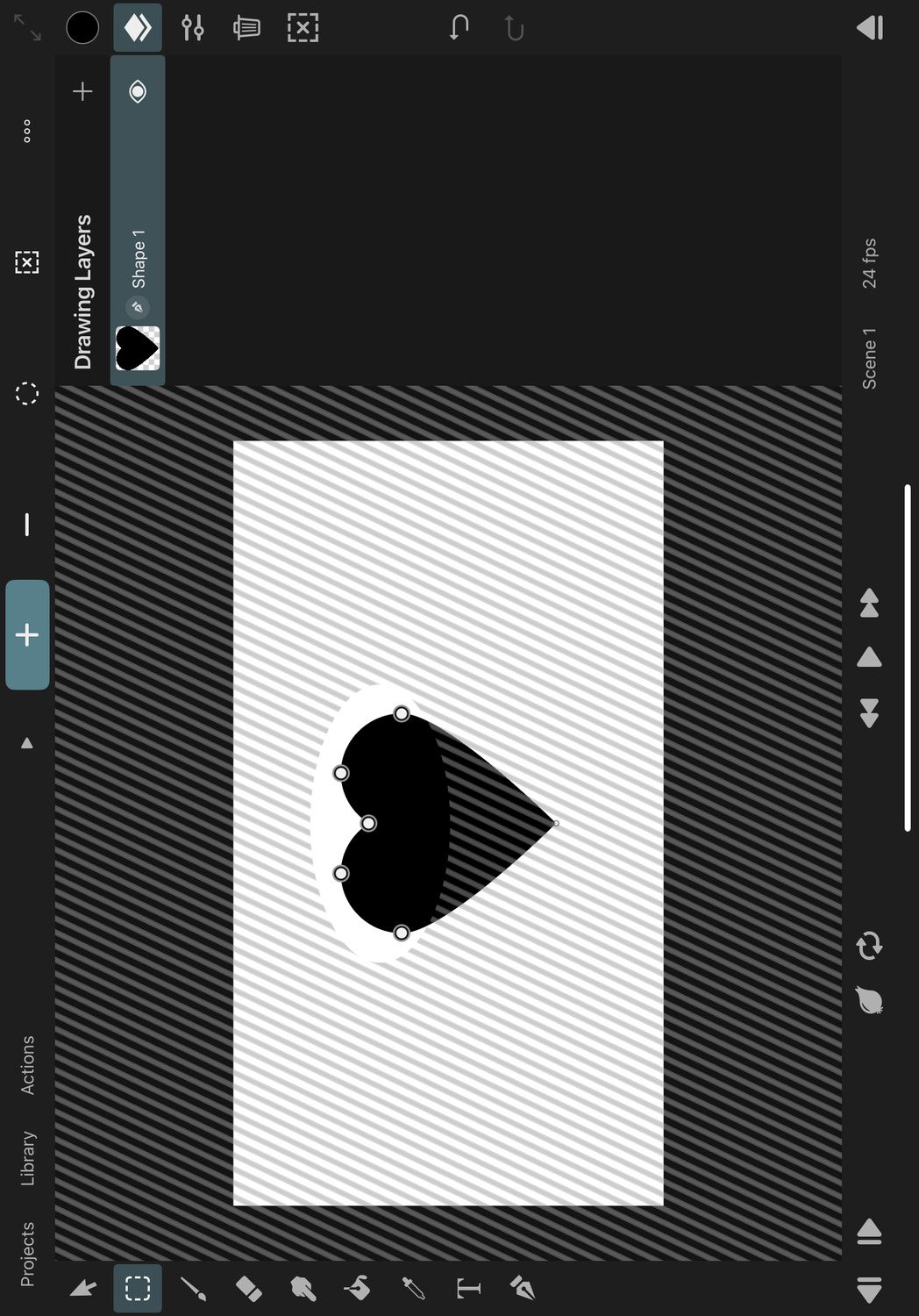 Path layer control point selection